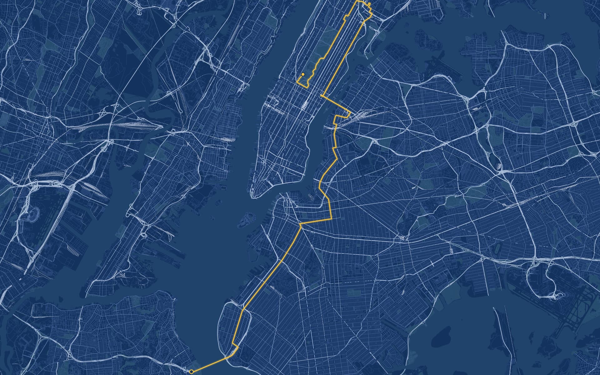 NYC Marathon — Blueprint, detail
