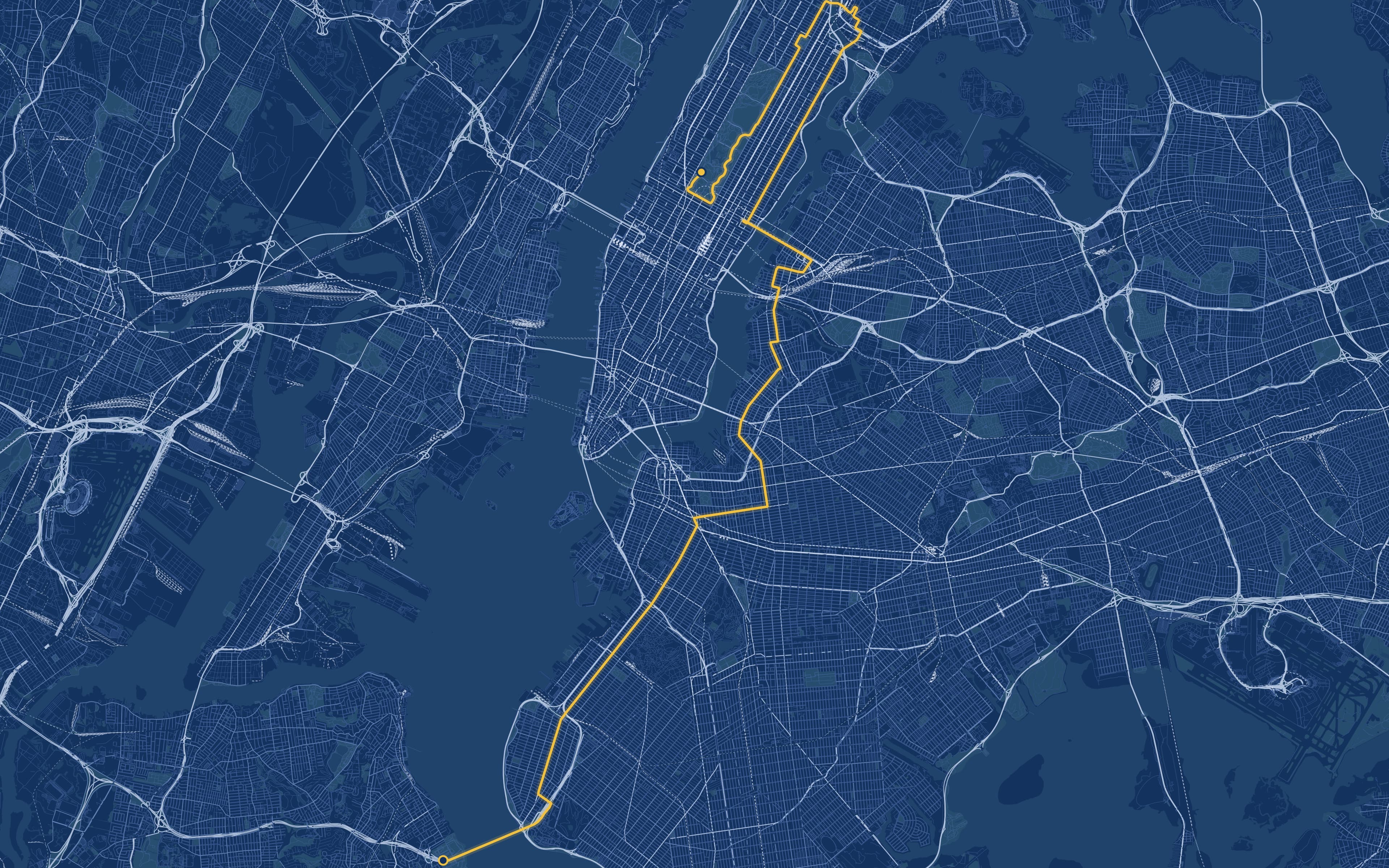 New York Marathon. — marathon route map poster
