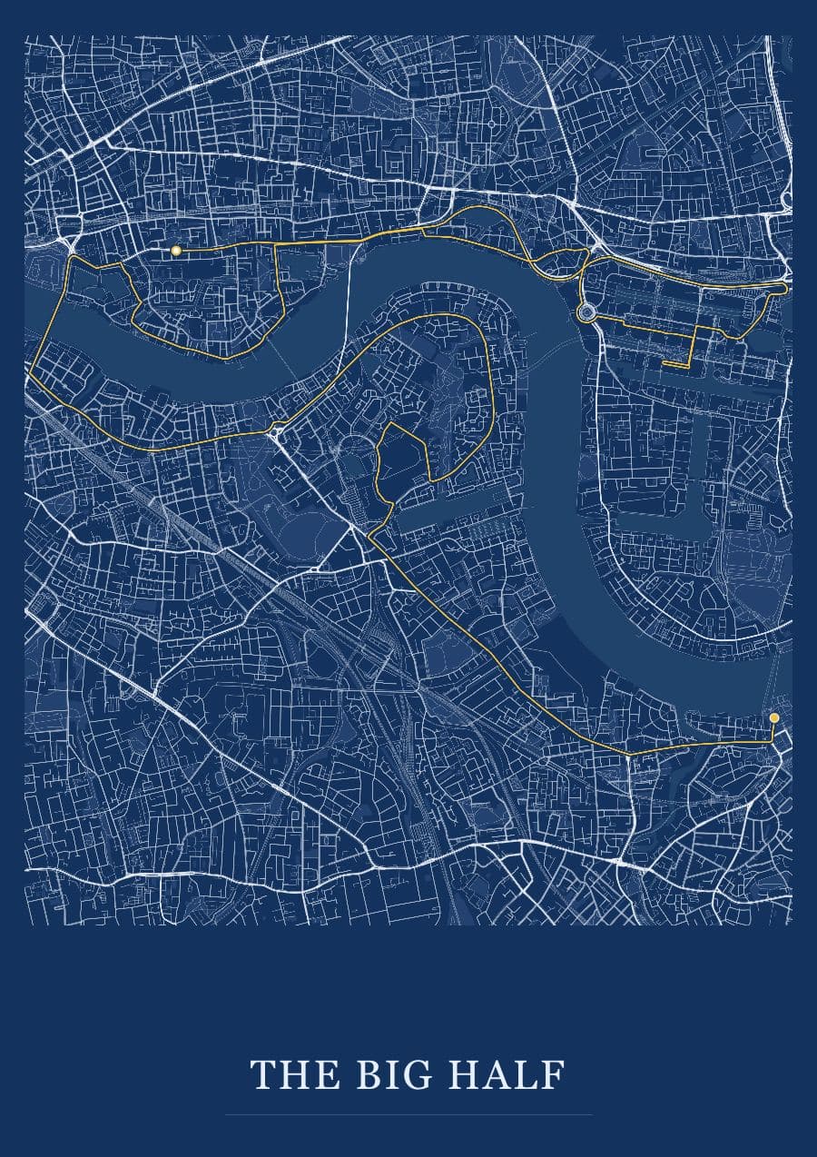 The Big Half — Blueprint · Full map palette poster