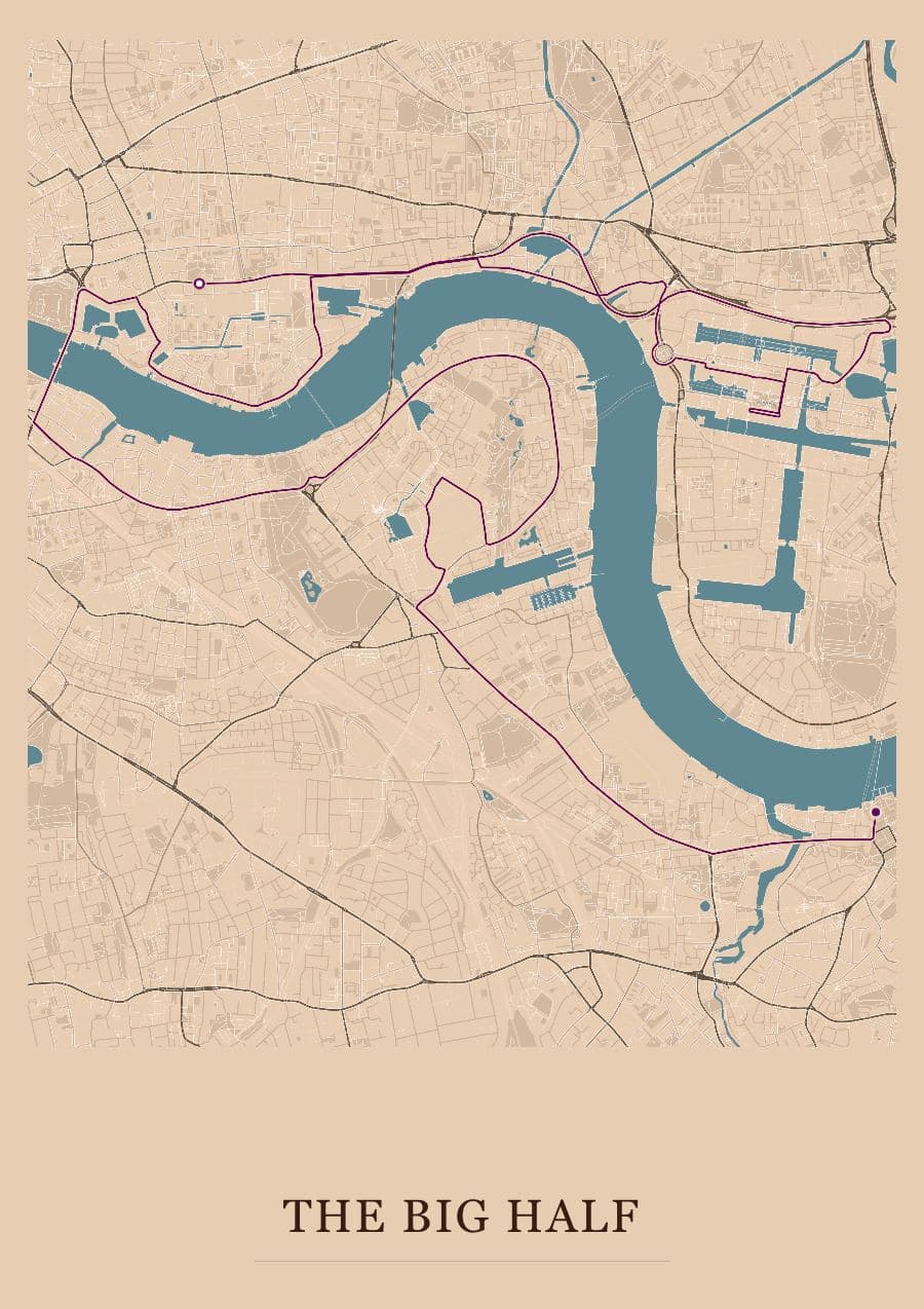 The Big Half — Terracotta · Full map palette poster